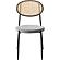 Euston Modern Wicker Dining Chair with Velvet Round Seat, Grey by LeisureMod