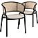 Ervilla Modern Dining Chair With Stainless Steel Legs Velvet Seat and Wicker Back, Beige, Set of 2 by LeisureMod