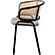 Ervilla Modern Dining Chair With Stainless Steel Legs Velvet Seat and Wicker Back, Grey by LeisureMod