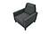 Nuvo - Plus - Armchair - Divalux Gray by Enza Home