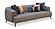 Navona - 2.5 Seater Sofa - 11202 Navy Blue Orange by Enza Home