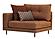 Arte - End Module Sofa - Almira - Left Hand Facing - 12201 Orange by Enza Home