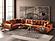 Arte - 2 Seater Module Sofa w/Coffee Table - 12201 Orange by Enza Home