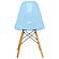 Dover Molded Side Chair, Transparent Blue by LeisureMod