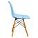 Dover Molded Side Chair, Transparent Blue by LeisureMod