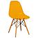 Dover Molded Side Chair, Set of 2, Transparent Orange by LeisureMod