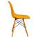 Dover Molded Side Chair, Set of 4, Transparent Orange by LeisureMod