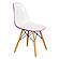 Dover Molded Side Chair, Set of 2, White Purple by LeisureMod