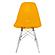 Dover Molded Side Chair with Acrylic Base, Set of 2, Transparent Orange by LeisureMod