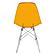Dover Molded Side Chair with Acrylic Base, Set of 2, Transparent Orange by LeisureMod