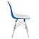 Dover Molded Side Chair with Acrylic Base, Set of 4, White Blue by LeisureMod