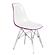 Dover Molded Side Chair with Acrylic Base, White Purple by LeisureMod