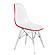 Dover Molded Side Chair with Acrylic Base, White Red by LeisureMod