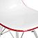 Dover Molded Side Chair with Acrylic Base, White Red by LeisureMod