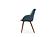 1353 Blue Fabric Dining Chairs w/Walnut Wood Legs (Set of 2) by ESF