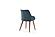 1353 Blue Fabric Dining Chairs w/Walnut Wood Legs (Set of 2) by ESF