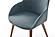 1353 Blue Fabric Dining Chairs w/Walnut Wood Legs (Set of 2) by ESF