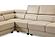 2786 Light Beige Thick Leather Sectional Sofa by ESF