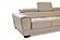 2786 Light Beige Thick Leather Sectional Sofa by ESF