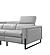 2787 Gray Leather Sectional Sofa w/2 Electric Recliners by ESF