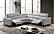 2787 Gray Leather Sectional Sofa w/2 Electric Recliners by ESF