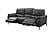 2934 Dark Gray Leather Loveseat w/2 Electric Recliners by ESF