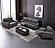 2934 Dark Gray Leather Loveseat w/2 Electric Recliners by ESF