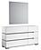 Athena Gloss White Lacquer Bedroom Set by ESF