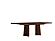 Eva Walnut Wood Dining Table w/17.7