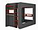 Gamer Red & Black Bunk Bed 120x200 by ESF