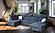 Gardemarin Blue Fabric Sectional w/Bed & Storage by ESF