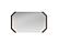 Hexagon Honey Matte Wood Mirror for Buffet by ESF