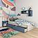 Jazz Kids Oak Blue Bedroom Set by ESF