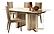 Luce Light Beige Dining Table w/Two 19.7