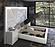 Majesty White Bedroom Set w/Light and Kiu cases by ESF