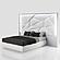 Majesty White Bedroom Set w/Light and Carmen Cases by ESF