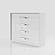 Majesty White Bedroom Set w/Light and Carmen Cases by ESF