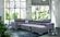 Quartz Gray RAF Chaise Sectional Sofa w/Electric Recliner & Bed by ESF