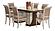Romantica Walnut/Light Beige Dining Table w/2 x 19.7