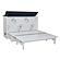 Elite Series Barn Cabinet Bed White with Black Top by CabinetBed