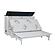 Elite Series Barn Cabinet Bed White with Black Top by CabinetBed