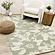 Eclipse Green Cream Floral Rug by Kalora