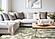 Eclipse Green Cream Floral Rug by Kalora