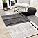 Eclipse Grey Black White Modern Geometric Design Rug by Kalora