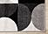 Eclipse Grey Black White Mid-Century Modern Design Rug by Kalora