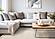 Ella Beige White Cream Distressed Stepping Stone Design Rug by Kalora