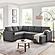 Serta&reg; Elliot Reversible Convertible Sectional Sofa in Charcoal by Lifestyle