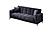 Alice 3 Seat Sofa Sleeper, Anthracite by Furnia Furniture