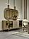 Madrid Dining Room Console w/Mirror, Gold by Furnia Furniture