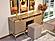 Elite Dresser w/Mirror, Gold by Furnia Furniture